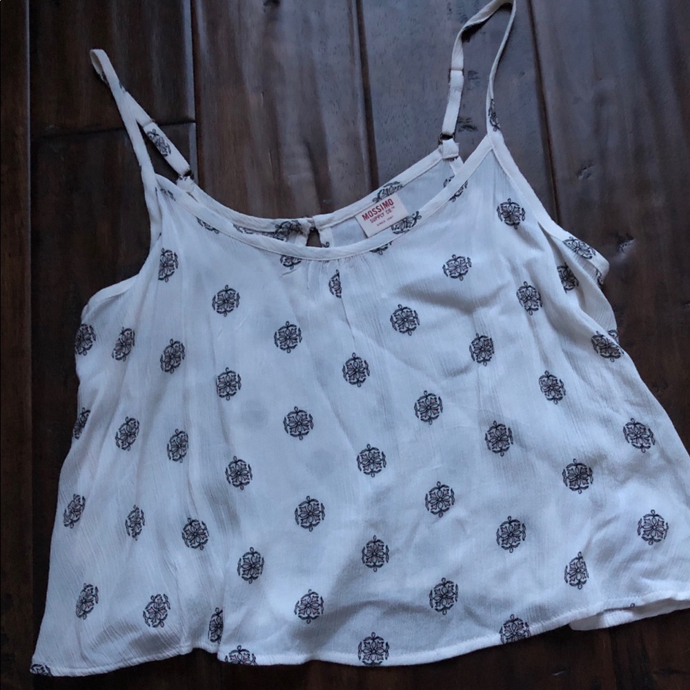 Mossimo Supply Co. white tank top with design